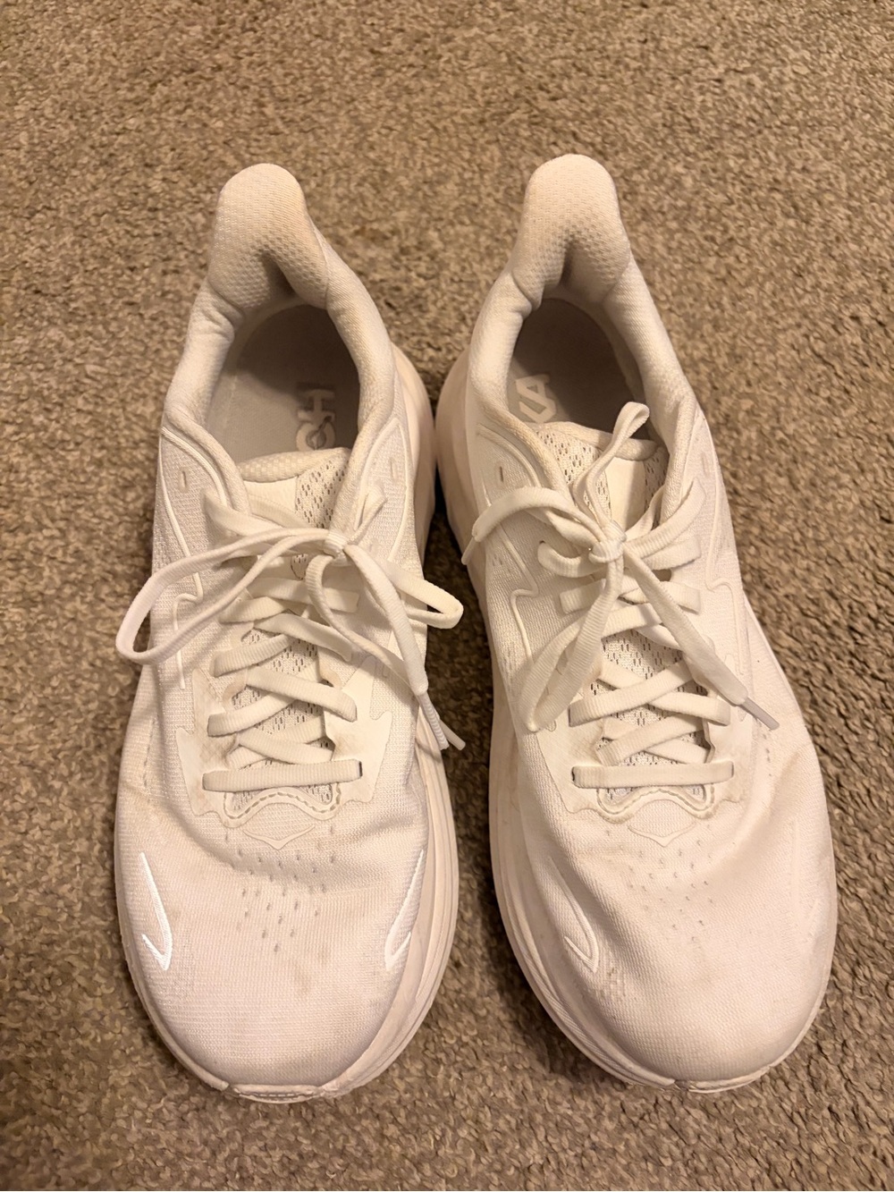 Hoka All-White Running Sneakers